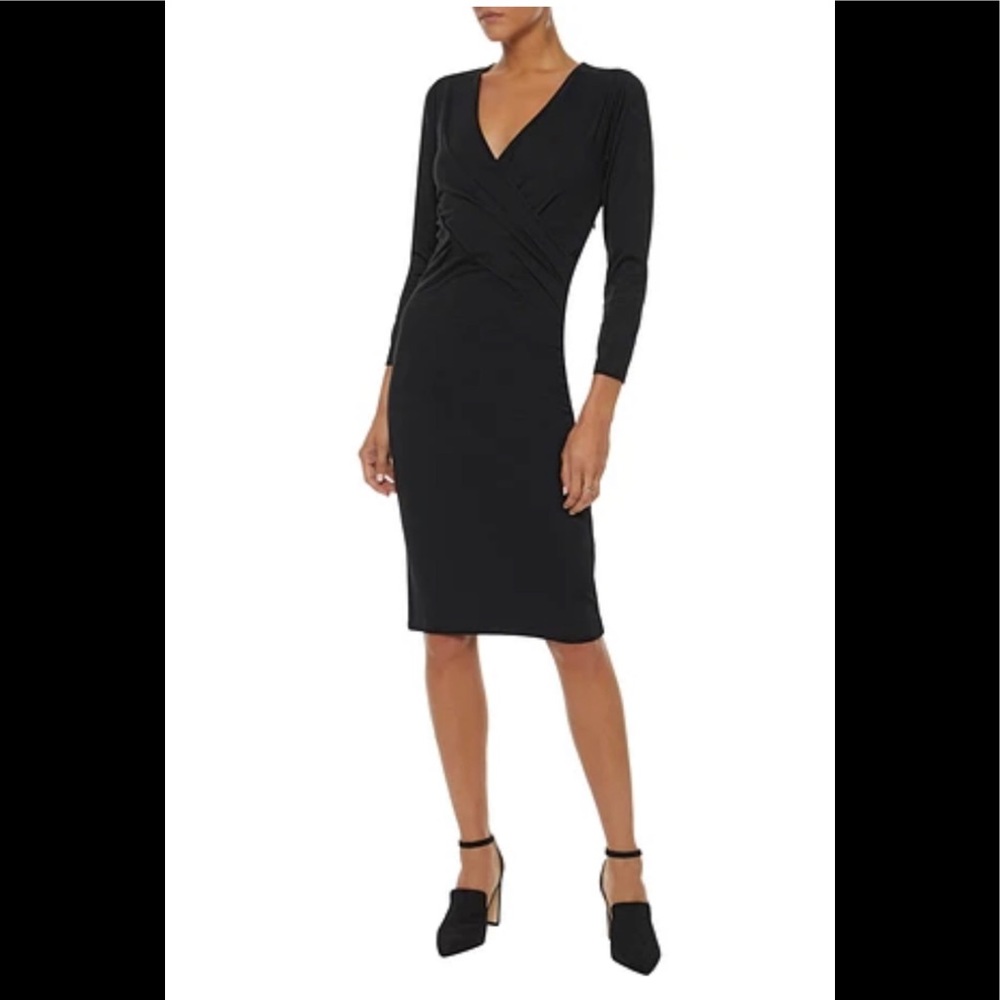 Yasmin wrap-effect stretch-jersey dress